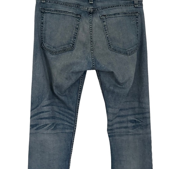 RAG & BONE STANDARD ISSUE FIT 2 SLIM LEG DISTRESSED IN CLN LUDLOW WASH SIZE 30 - Picture 7 of 14